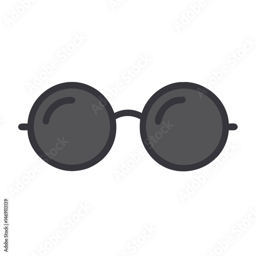 Round Sunglasses Icon Design