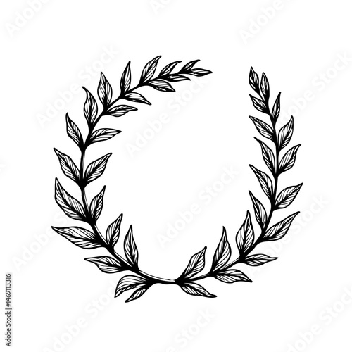 Elegant botanical wreath illustration conveying a sense of natural harmony