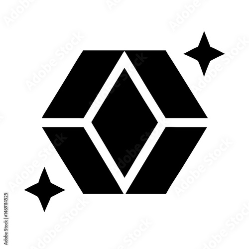 Sparkling Gemstone Icon Design

