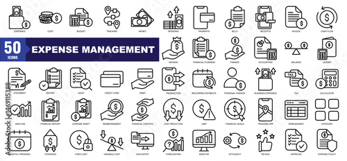 Expense Management Icon Set