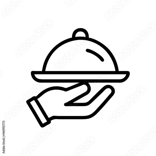 Serving Meal on Plate Icon Design