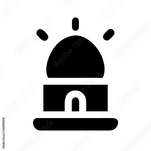 Mosque Dome Loudspeaker Icon Design photo