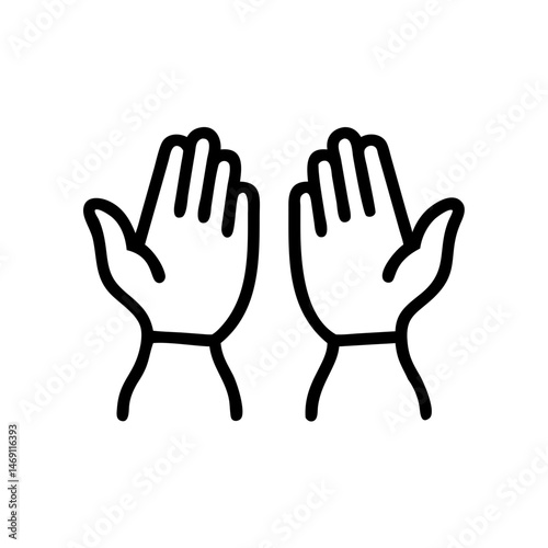 Worship Hands Raised Icon Design