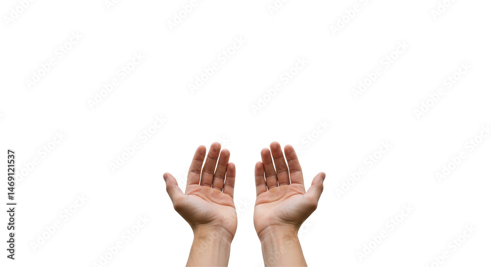 Obraz premium Isolated Open Hands Reaching Up