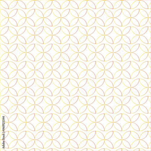 Abstract Geometric Seamless Pattern with Orange and Yellow Circles