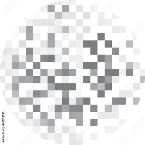 Round-shaped blur effect, sensitive content, hiding prohibited, censorship, privacy, customizable and editable, vector