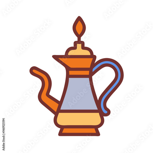 Arabic Coffee Pot Icon Design
