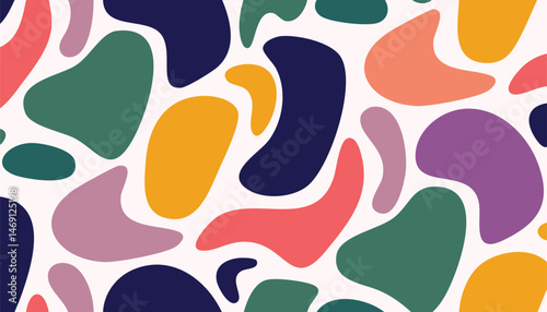 33. Retro Abstract Blobs Seamless Texture