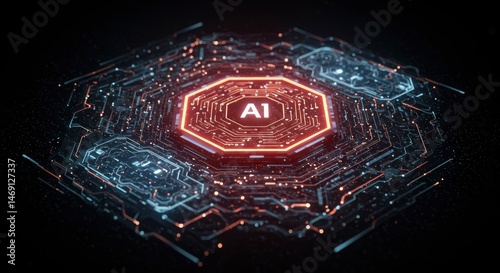 Futuristic ai technology design