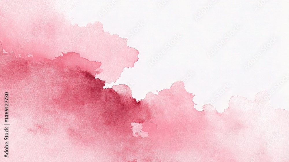 Obraz premium Subtle Pink Watercolor Wash with Organic Edges and Fading Effect