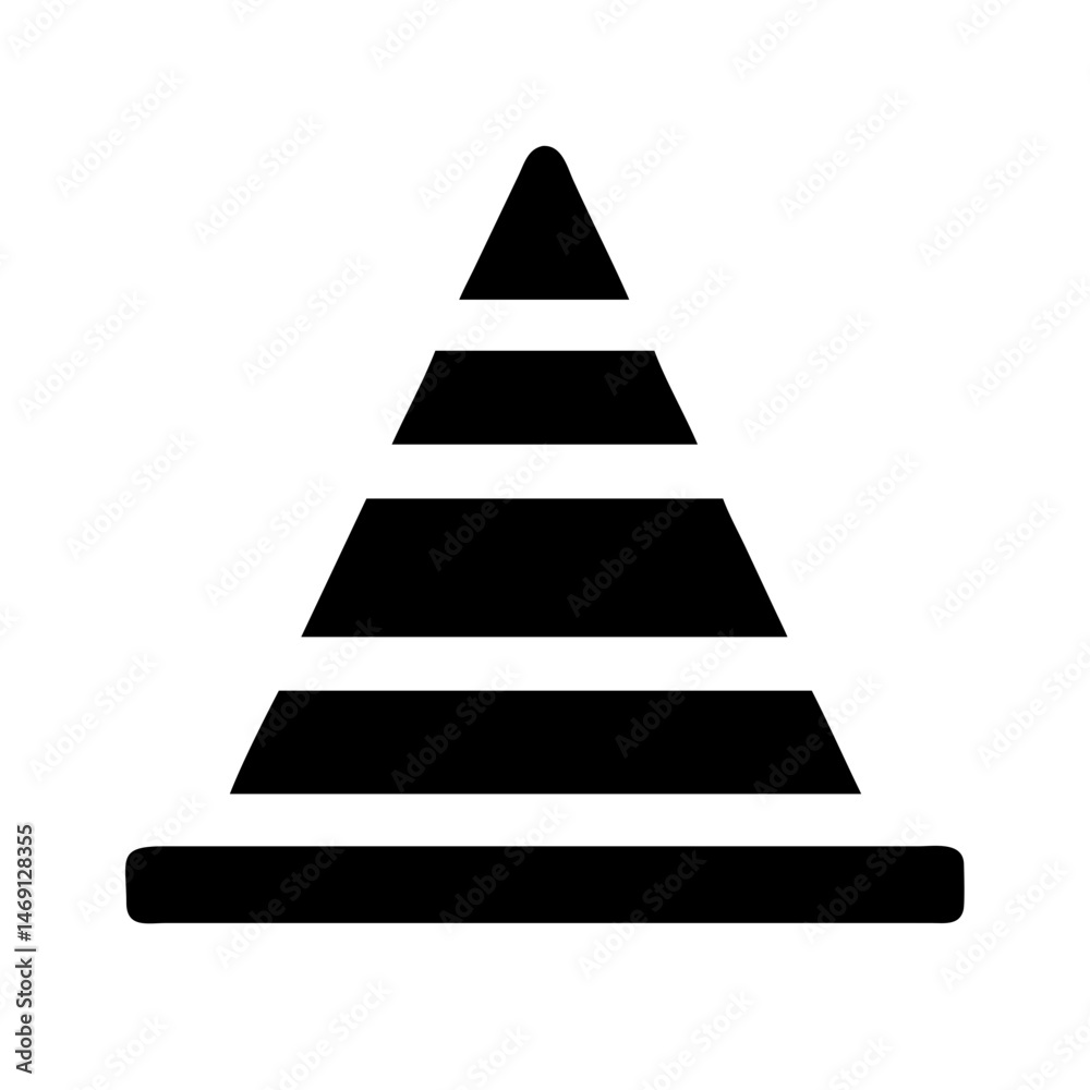 Fototapeta premium Pyramid with Steps Icon Design