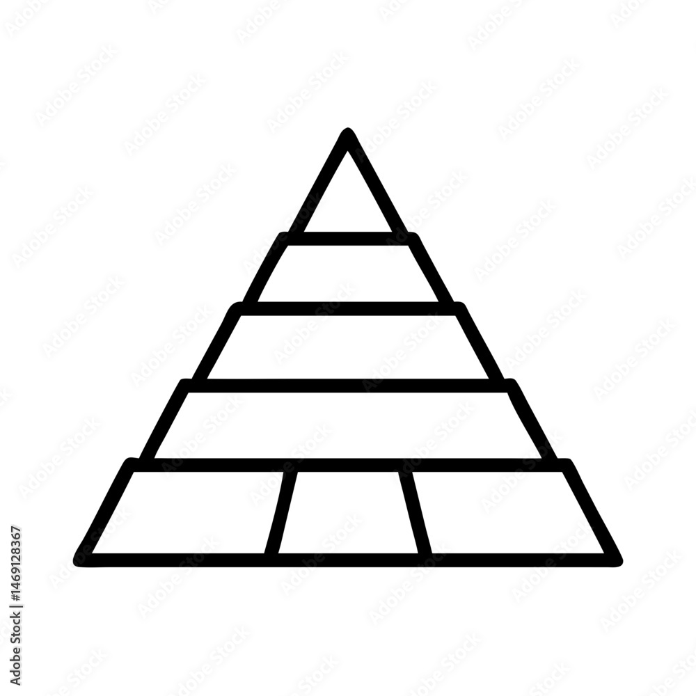 Pyramid with Steps Icon Design Pyramid with Steps Icon Design