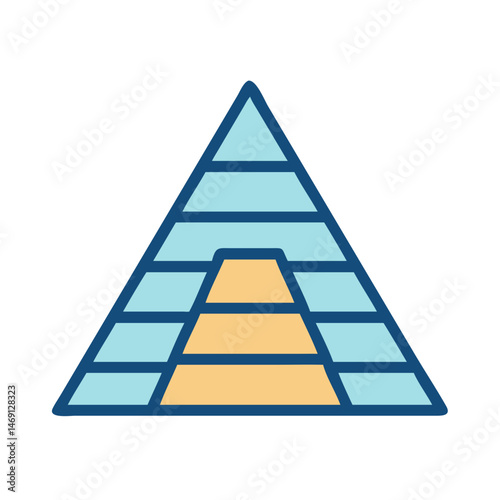 Pyramid with Steps Icon Design