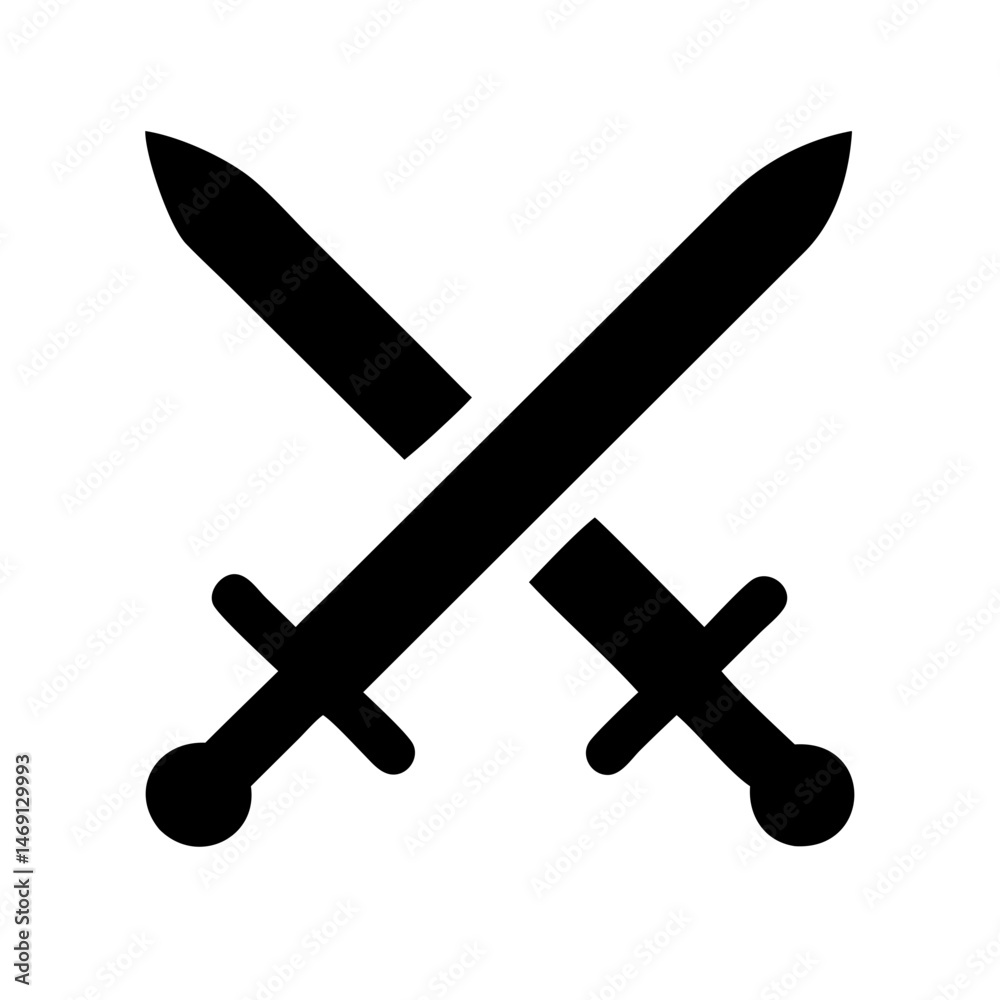Mexican Crossed Swords Icon Design Mexican Crossed Swords Icon Design