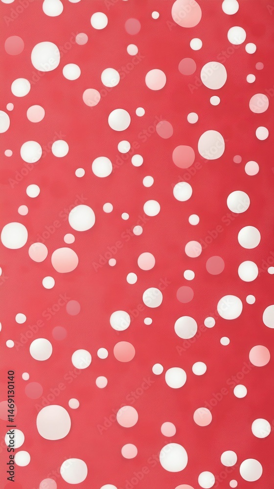 Red background with scattered white and pink circles. Red background with scattered white and pink circles.