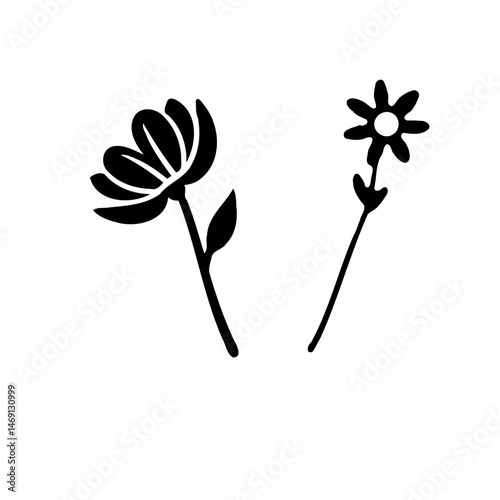 Elegant floral depiction showcasing simplicity and botanical inspiration gracefully