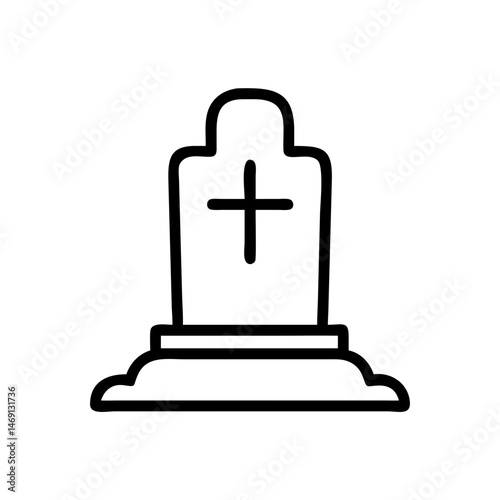 Graveyard Tombstone Icon Design