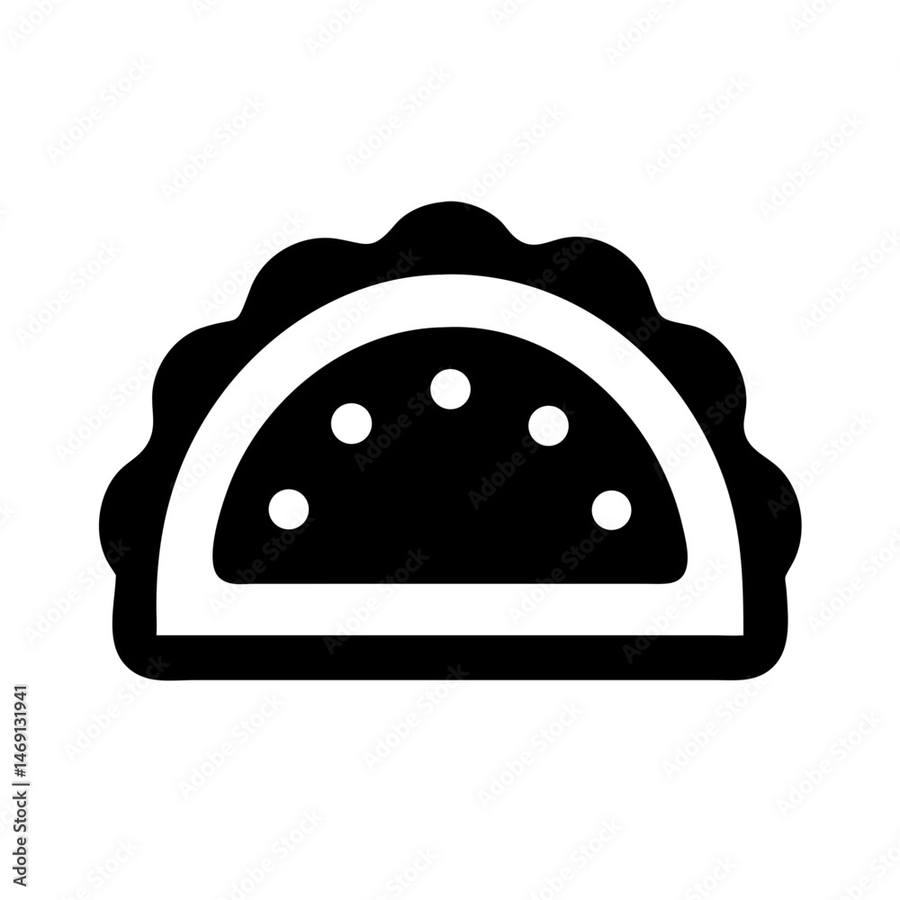 Traditional Taco Shell Icon Design Traditional Taco Shell Icon Design
