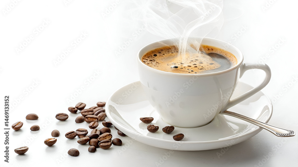 Fototapeta premium cup of coffee over white background
