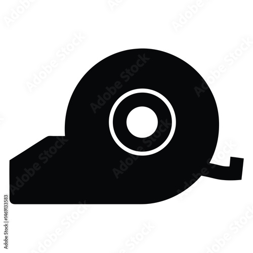 Black camera icon vector illustration is a web symbol for computer vision