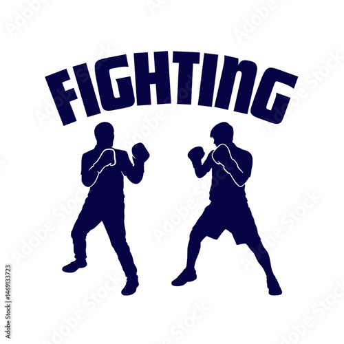 vector illustration of a fighting image of fighters