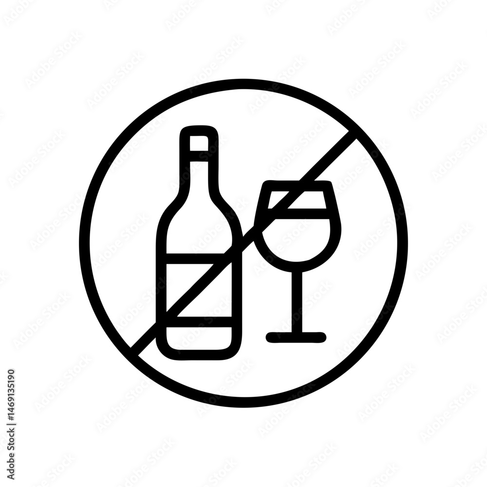 Alcohol Free Symbol Icon Design Alcohol Free Symbol Icon Design