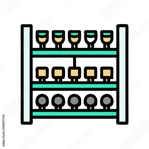 Wine Storage Rack Icon Design photo