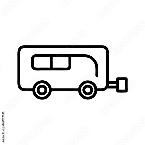 Alcohol Bus Trailer Bar Icon Design

