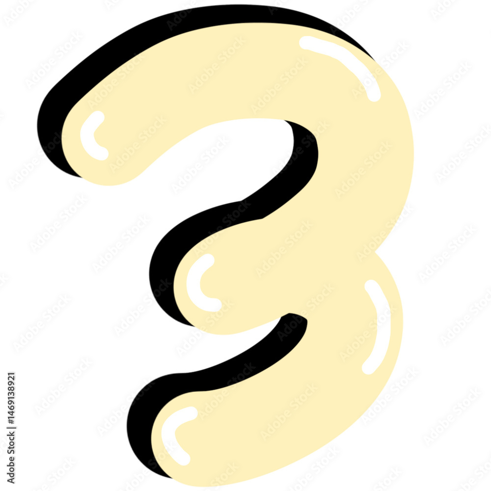 Naklejka premium number english 1-100