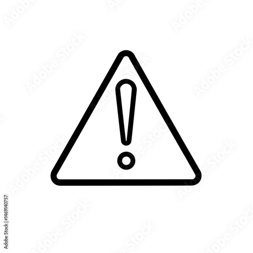 Public alert sign depicting virus symbol in clean line art style