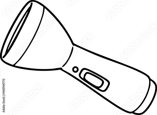 flashlight hand drawn