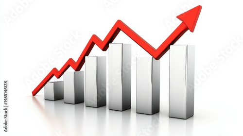 Illustrative graphic of ascending financial metrics.