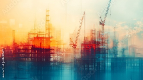 Abstract Urban Expansion: A Painterly Vision of Cityscape Construction