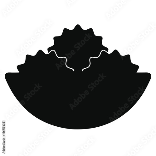 Vector illustration of a circular saw blade isolated on white, a metal design icon with a star shape concept