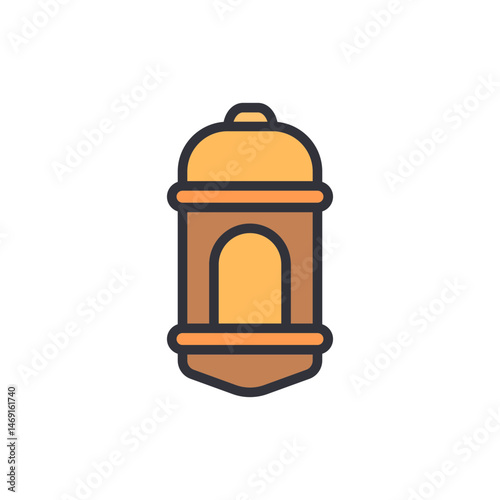 Wallpaper Mural Golden arabian lantern illustration isolated on a white background Torontodigital.ca