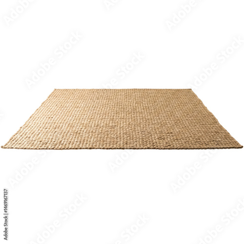 rectangular jute area rug, front-facing