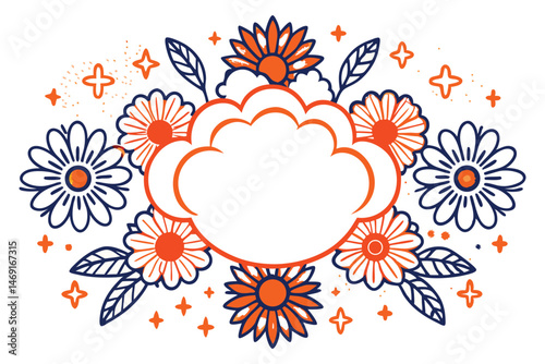 Flowers encircled by soft cloud-like halo glows