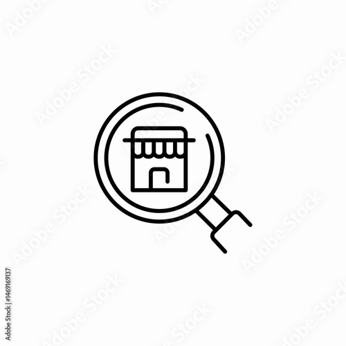local search icon sign vector