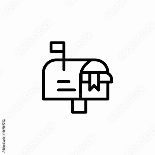 mailbox gift icon sign vector