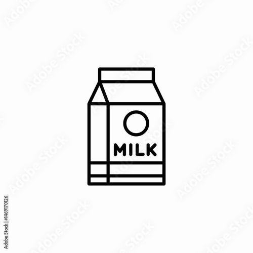 milk carton icon sign vector