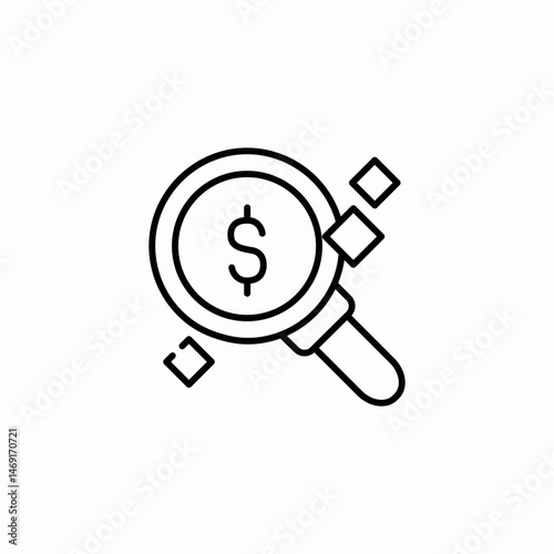 money search icon sign vector