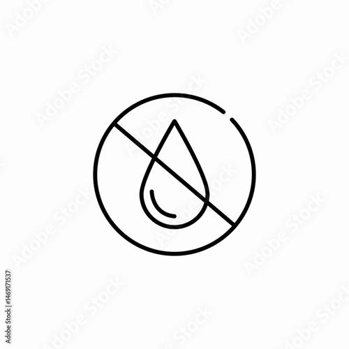 no water drop icon sign vector
