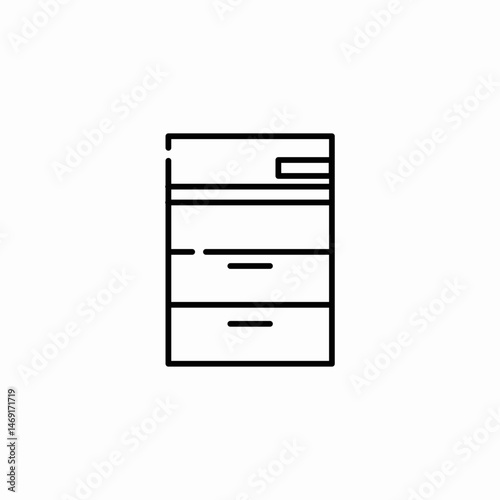 office cabinet icon sign vector