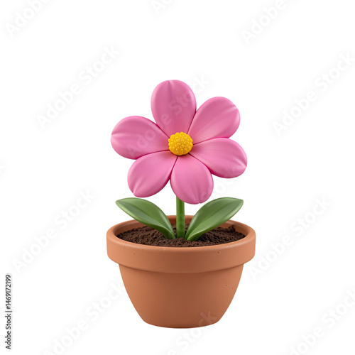 Wallpaper Mural 3D Pink Flower Pot Icon PNG Transparent Background Image Beautiful Flower Pot Vibrant 3D Flower Pot Design Icon Torontodigital.ca