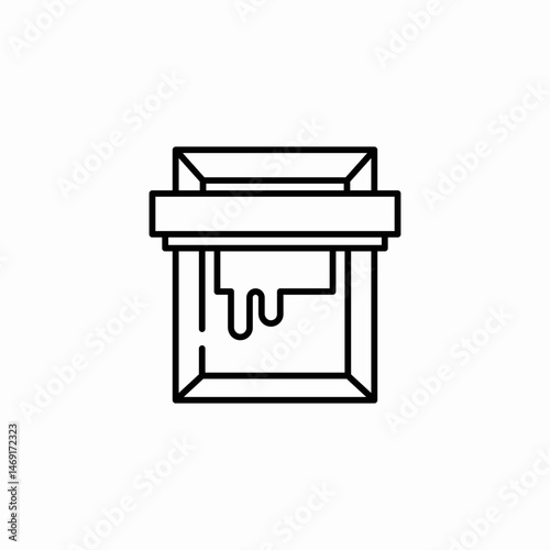 paint bucket icon sign vector
