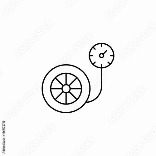 tire time icon sign vector