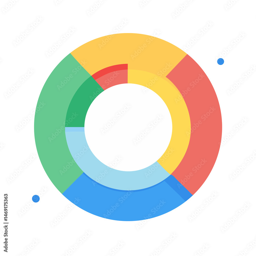 Obraz premium Donut Chart with Sections