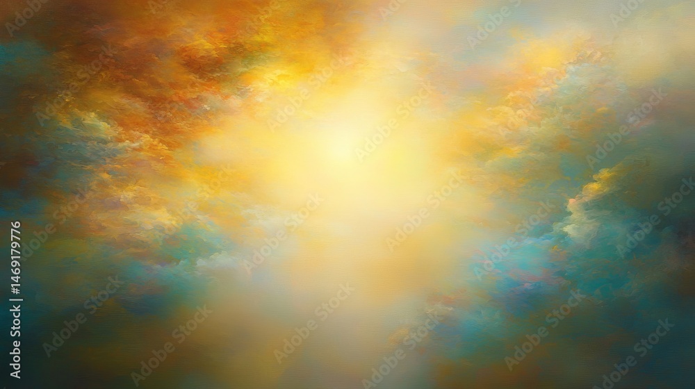 Naklejka premium Bright and Colorful Abstract Sky with Dramatic Cloud Patterns