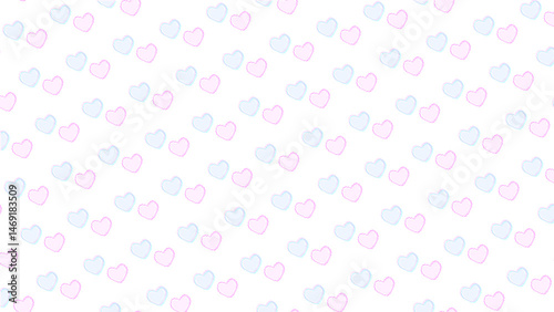 ピクセルアートなピンクドットハートパターン⭐︎PNG