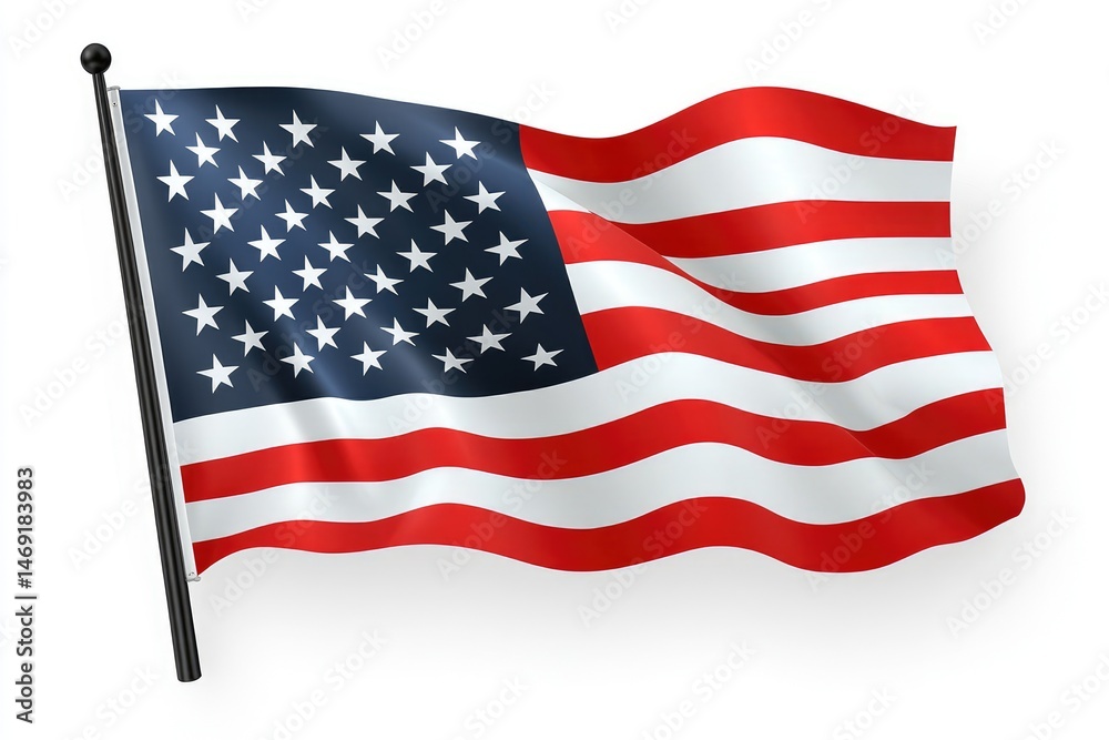 Fototapeta premium American Flag Waving